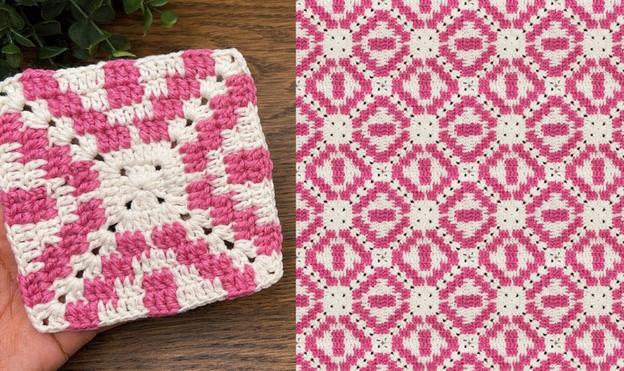 🌸How to Crochet Square Design – Easy for Beginners💕💖