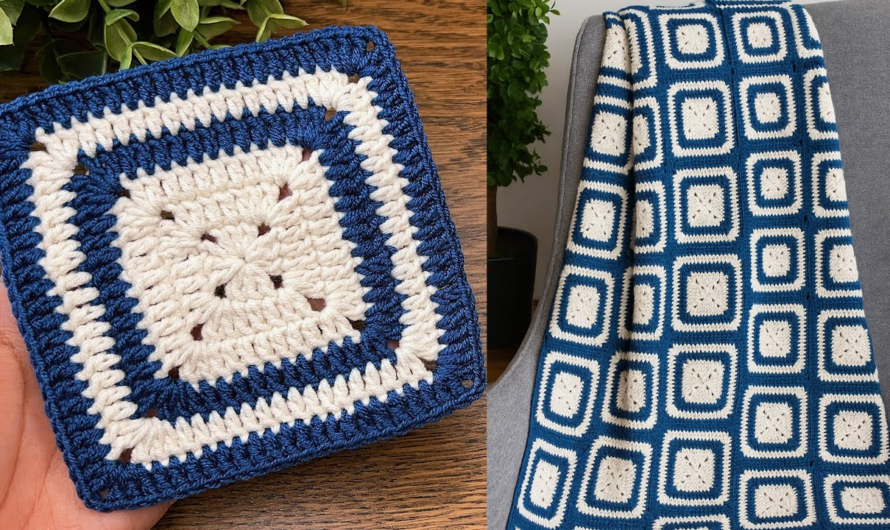 💖How to crochet square tutorial ,step by step guide for beginners🌸🌺💕