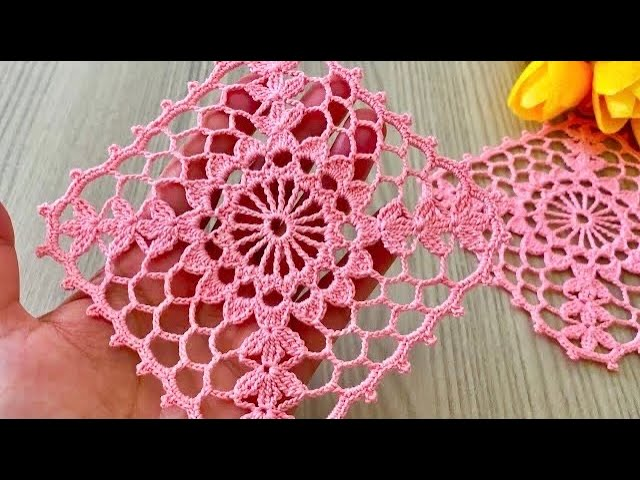💕How to Crochet Square Motif Pattern🌼🌷🌺