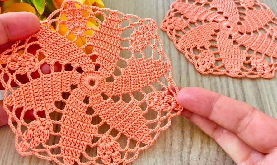 🧶Crochet Unique Wheel of Fortune Motif Pattern Step by Step Tutorial💕🌸🌺