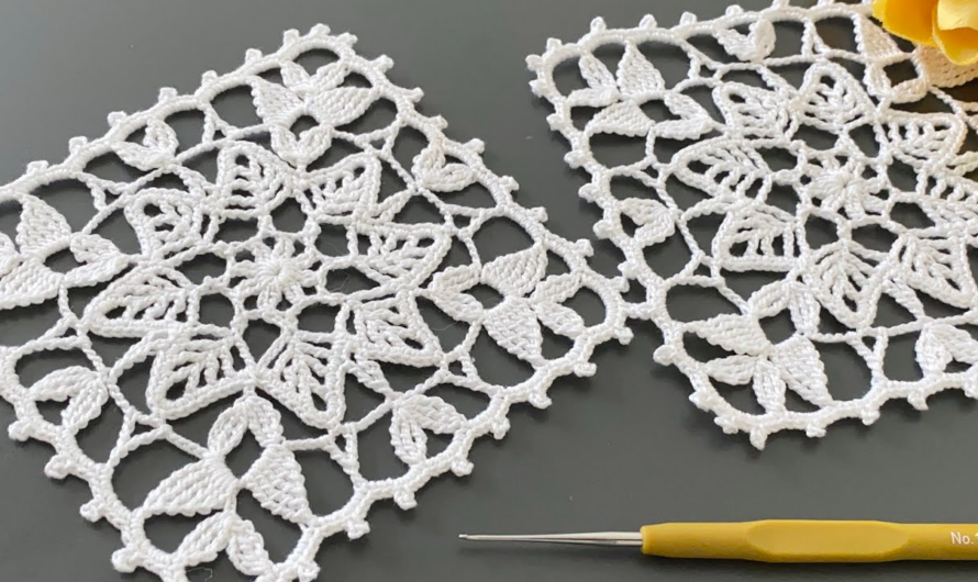 ❄Different and Stylish Square Snowflake Motif Pattern🌸🌺