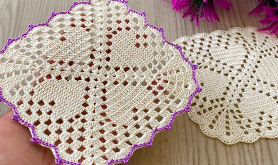 💕How to Crochet Motif Pattern for table mats, coasters, or decorative doilies😘😍