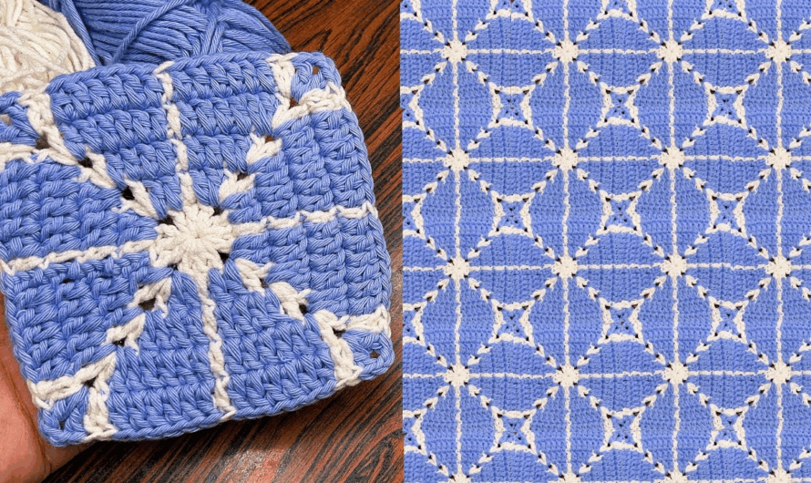 🤞Elegant Crochet Square Pattern-Perfect for Blankets😍✨