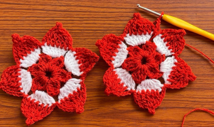 How to make a crochet flower |crochet flower for beginners🌺🌸