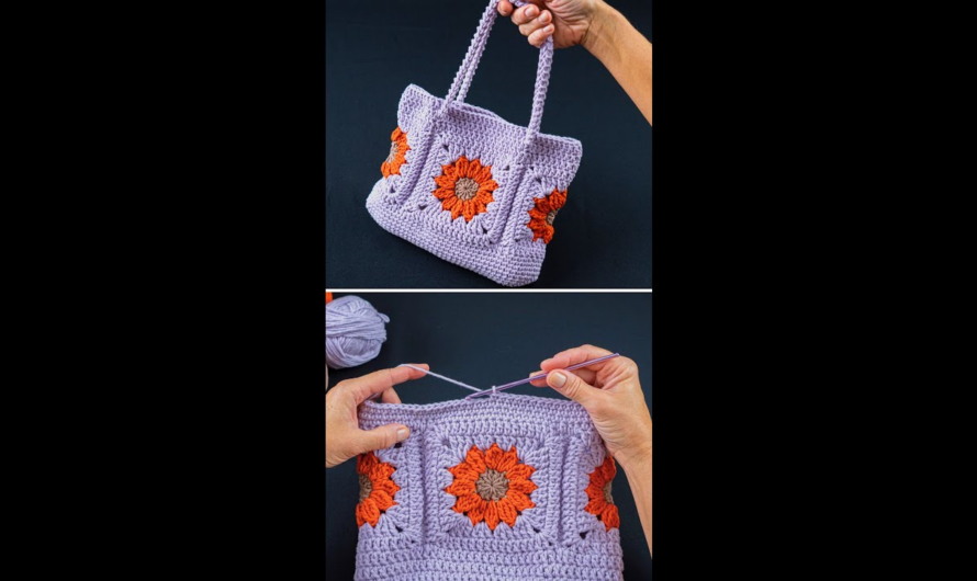 How to Crochet a Granny Square Tote Bag | Step-by-Step Pattern👜👜💖🧶
