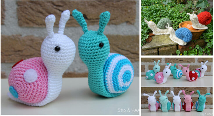 6 Amigurumi Snail Free Crochet Patterns💕💖