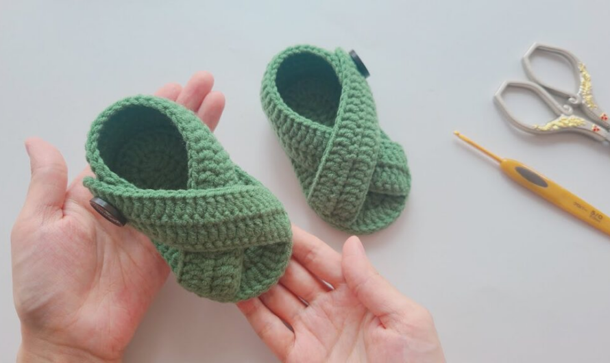 💖💕😍Pattern of Crochet Baby Sandals + Video Tutorial