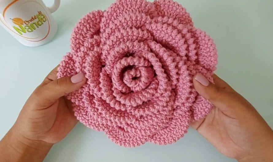 💖🌺LARGE CROCHET FLOWER TO USE AS DECOR | Video Tutorial