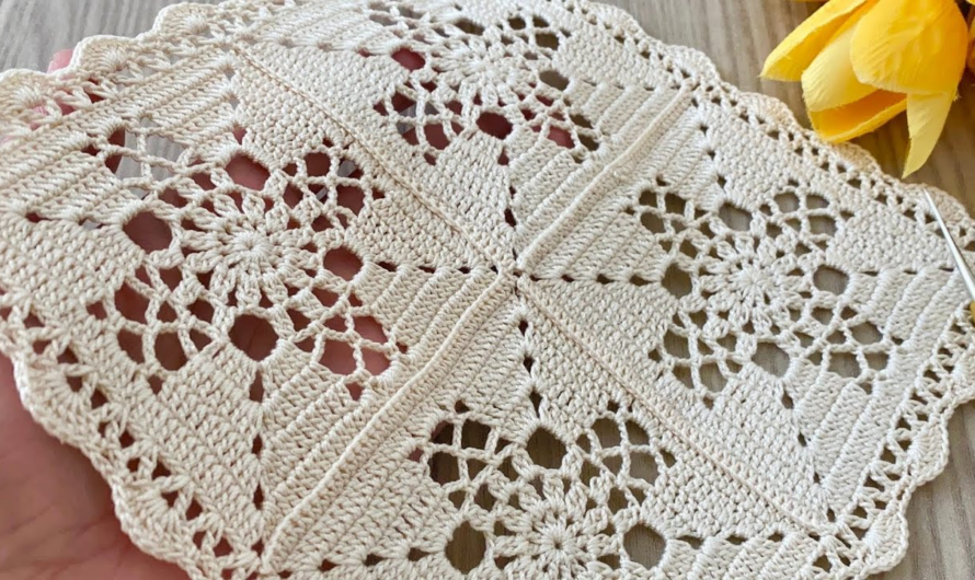 💖Crochet Pattern ‼️Blouse, Tunic, Runner Tutorial for Beginners with Lace Edge