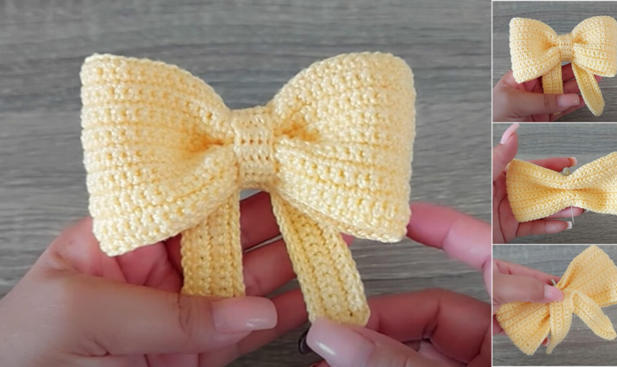 🎀🎀HOW TO CROCHET EASY BOW IN 10 MINUTES | Video tutorial