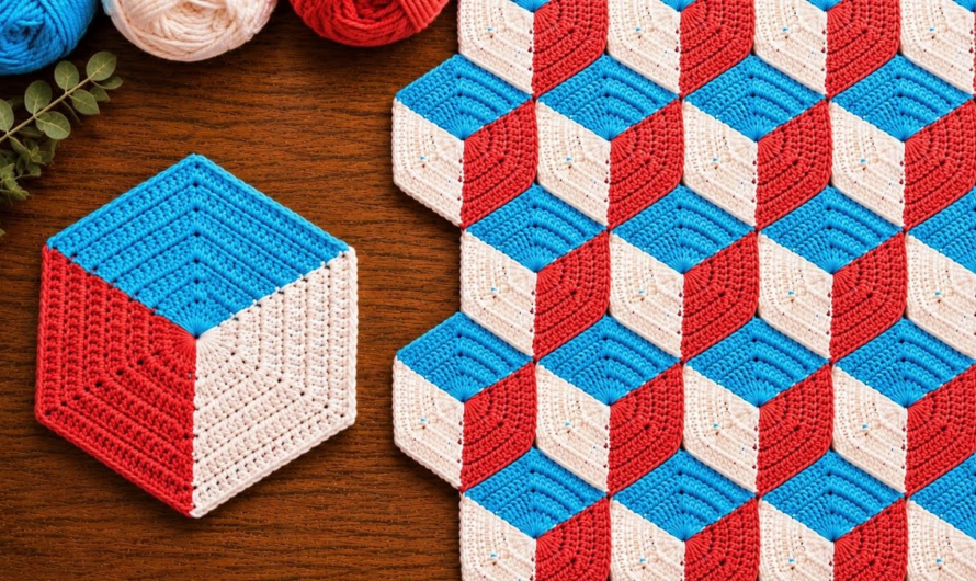💕✨Catching Hexagon Crochet Design for a Beautiful Geometric Look😍