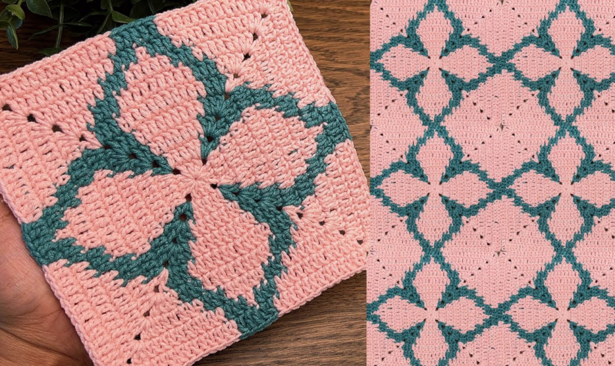 💖✨Super beautiful crochet square motif pattern😍