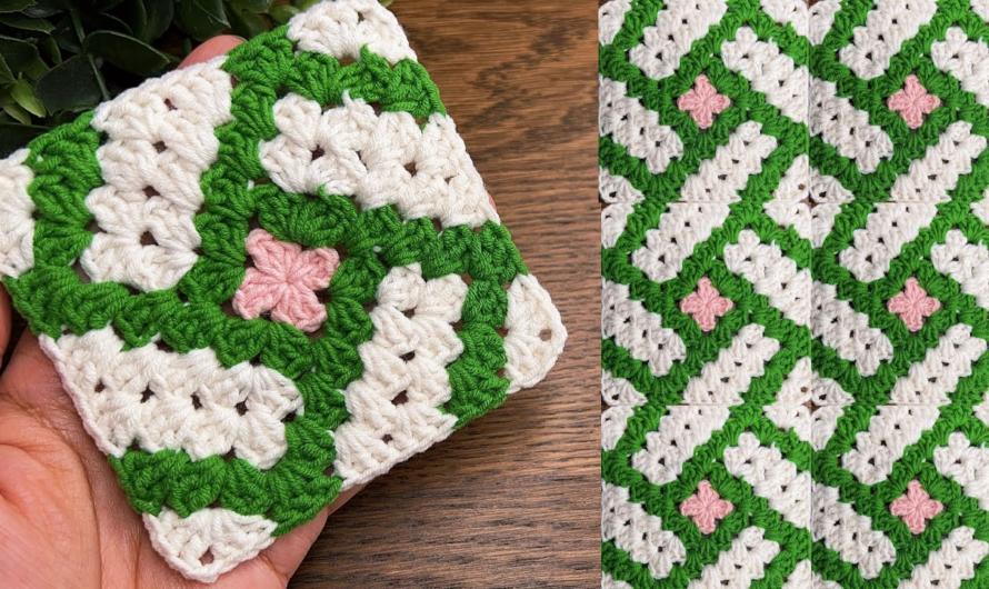 💖😍beautiful crochet square motif patter