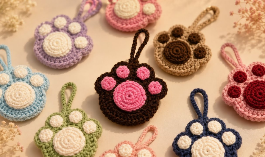 😍Cute Crochet Paw Earpod Holder Tutorial 🐾