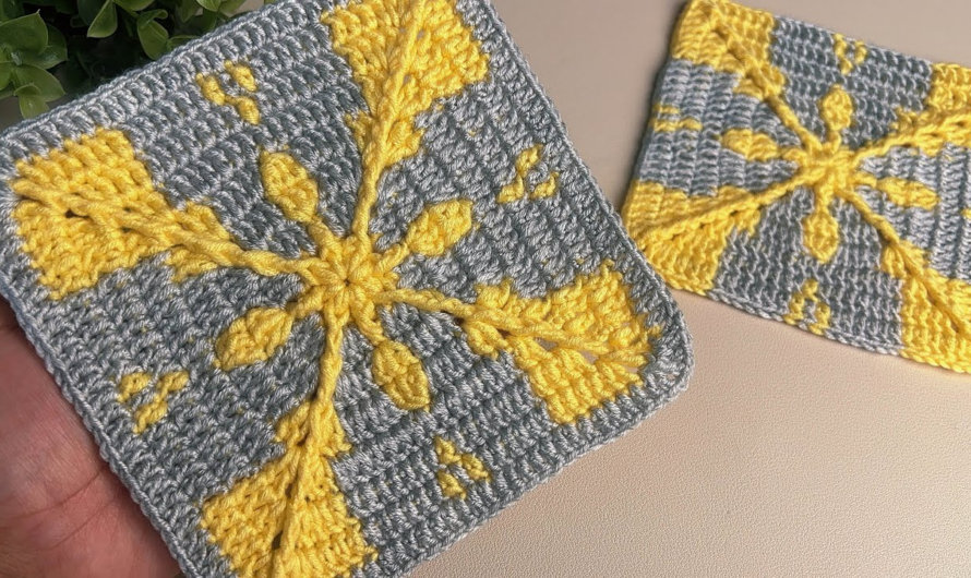 💕😘crochet square motifs pattern🌺