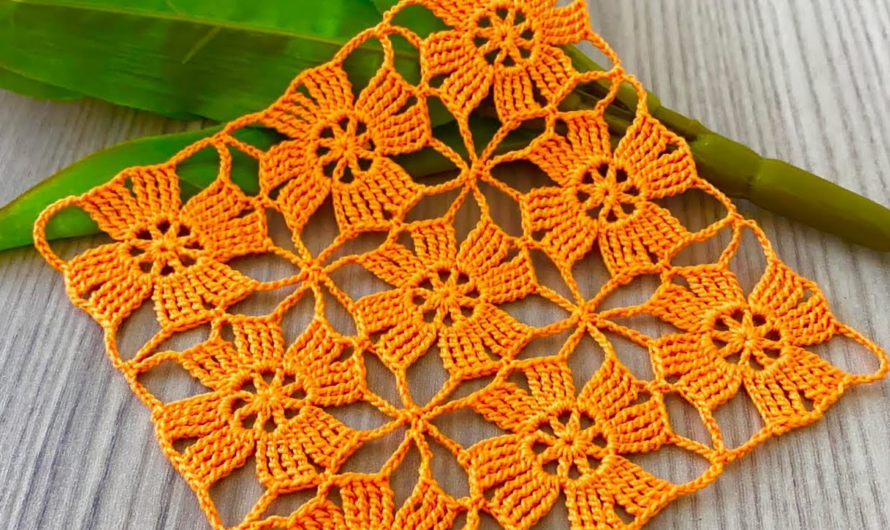 😘💕How to Crochet Square Motif Pattern Suitable for Many Projects