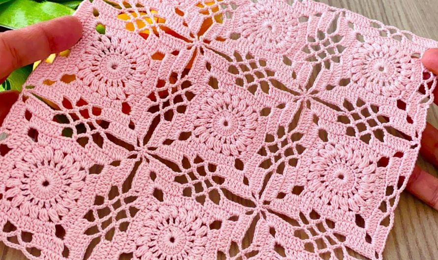 💖😘How to Crochet Square Motif