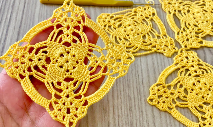 💖💕😘How to Crochet Square Motif
