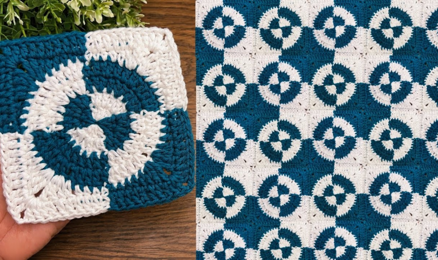 💖😍🌸Crochet Square with Stunning Texture