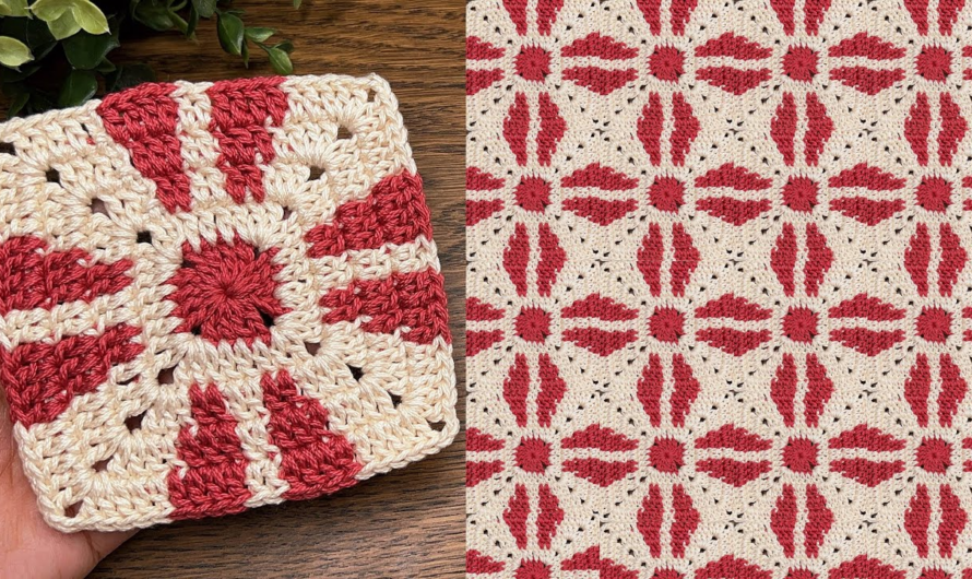 😘🌺Crochet Granny Square Tutorial for beginners