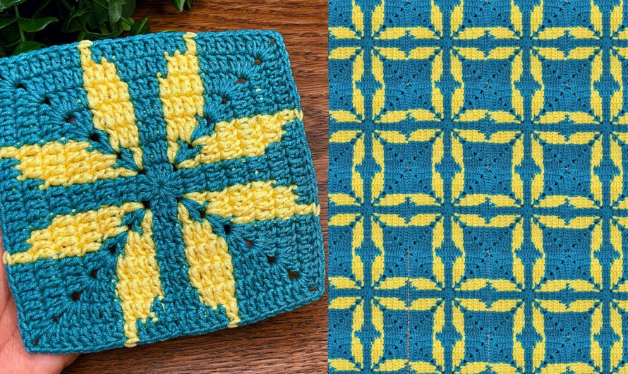 🌸💖Crochet Square Will Brighten Any Blanket