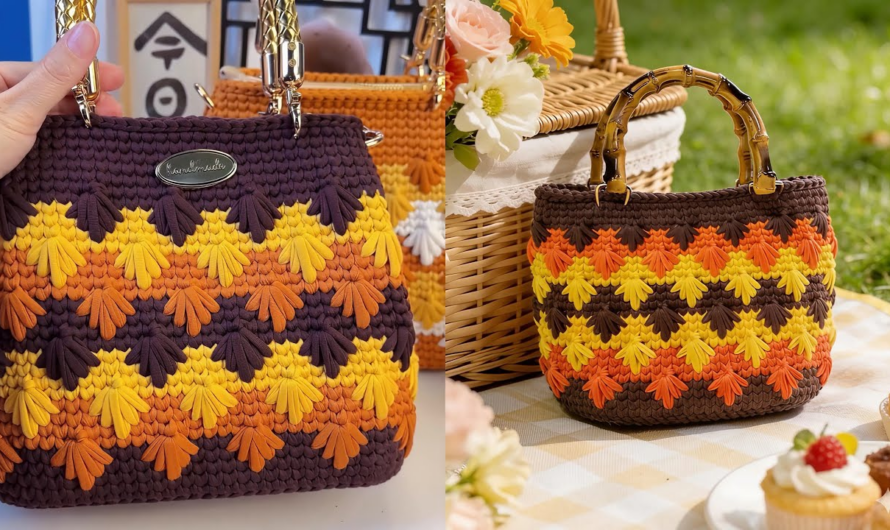 👜💖Unique Firework Stitch Crochet Bag Tutorial | Step-by-Step