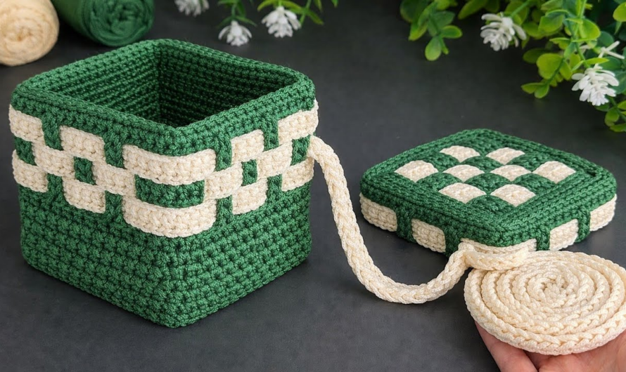 💖✨This is the best decorative basket crochet.